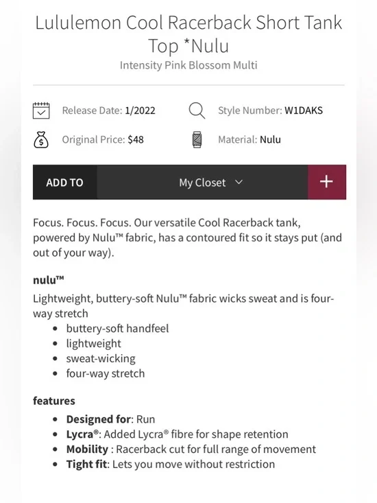 LULULEMON Tank - Picture 7 of 7